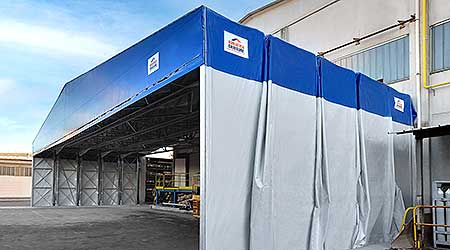 Capannoni retrattili Adriatica Chiusure